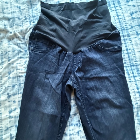 Indigo Blue Jeggings with Knee Patches - Picture 2 of 15